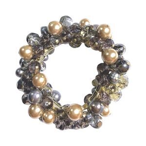 Stella & Dot ~ Sofia Cluster Bracelet ~ Faux Pearl & Crystal Bauble ~ Vintage